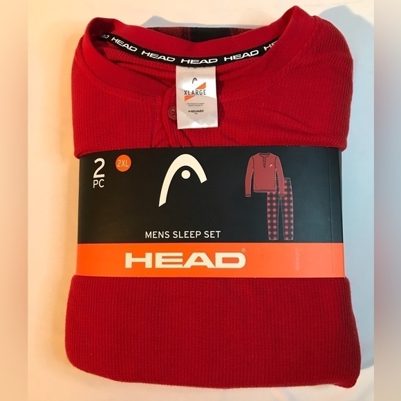 NWT 2PC PJ SET FOR MEN BY HEAD SIZE XXL RED TOP AND FLANNEL BOTTOMS - Picture 1 of 4